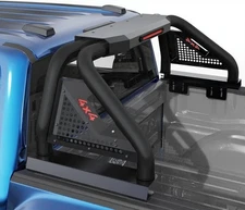Mid-size Truck Bed Roll Bar, Black Steel Frame with Brake Light