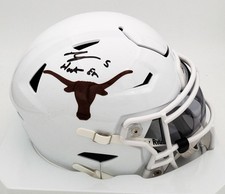 Casco Bijan Robinson "Hook Em" firmato Texas Longhorns Speedflex taglia media (BAS)