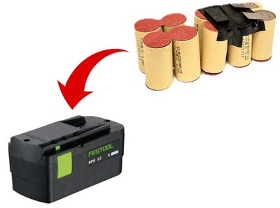 Ni-Mh Zellenpaket für Festool BPS 12S 12V 3,0Ah