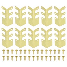 10 Pcs Baseboard Corner Protectors, Metal Edge Cover with Screws, Yellow
