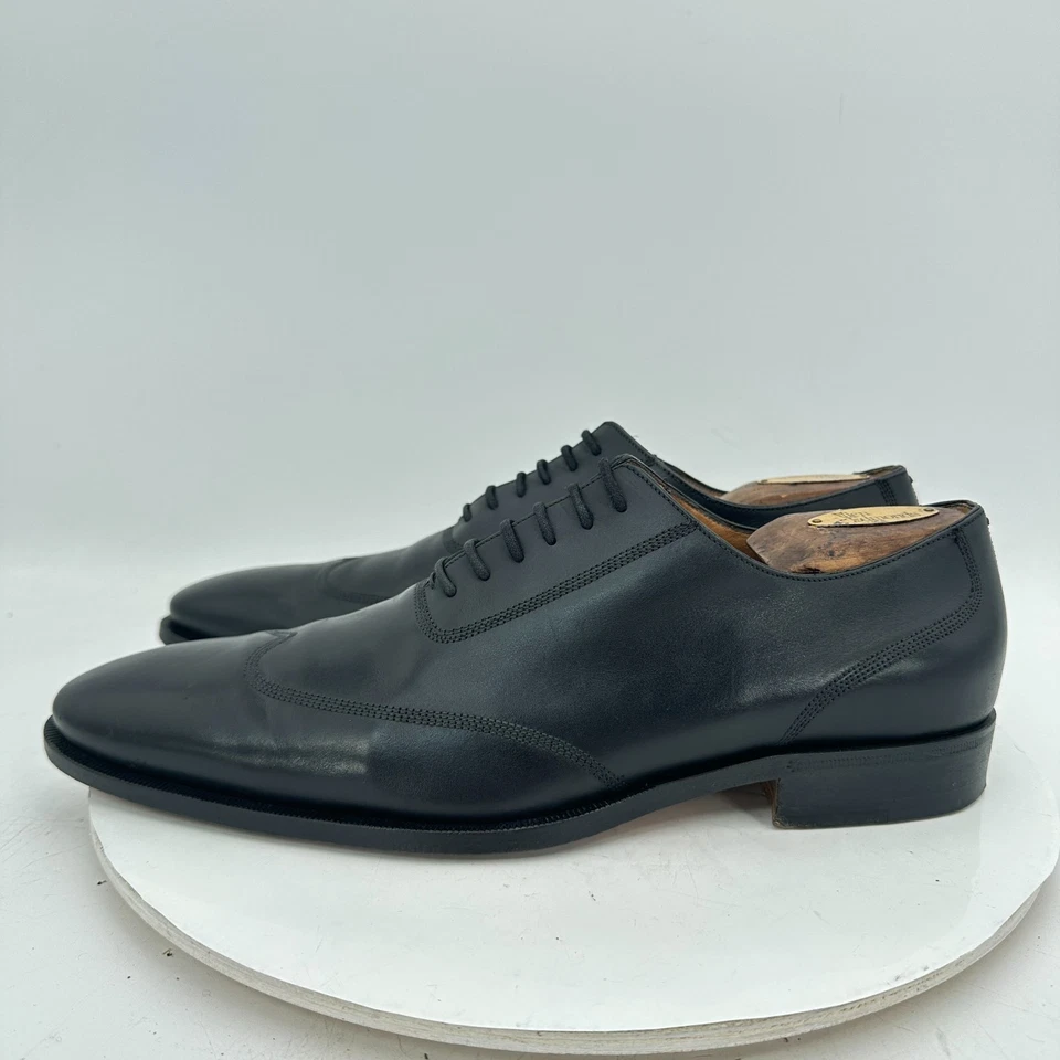 Zapatos de vestir Oxford Gucci para hombre talla UK 9D US 9.5 de cuero negro corte completo con cordones Foto 2 de 4