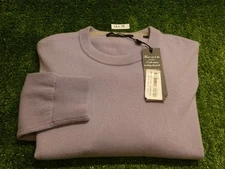 Greyson Mens Tomahawk Cashmere Golf Sweater Periwinkle Large