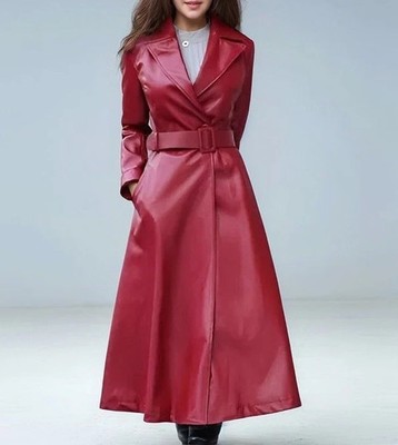Women Real Red Leather Dress Lambskin Club Evening Wear Special Occasion 