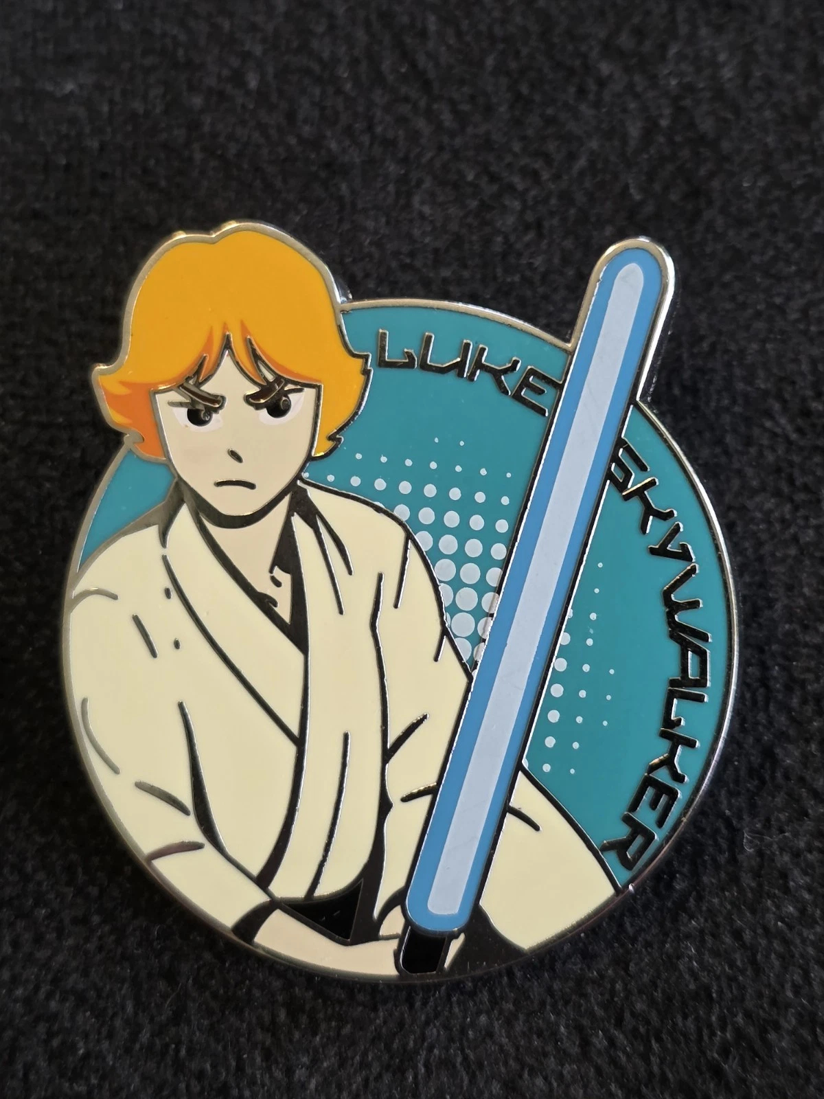 Disney Pin Luke Skywalker Lightsaber - Star Wars Anime Screen Tone Circles (D)
