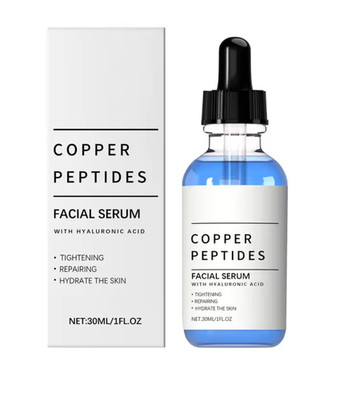 Copper Peptide Face Serum Night Moisturizer Anti-Aging Hyaluronic Acid