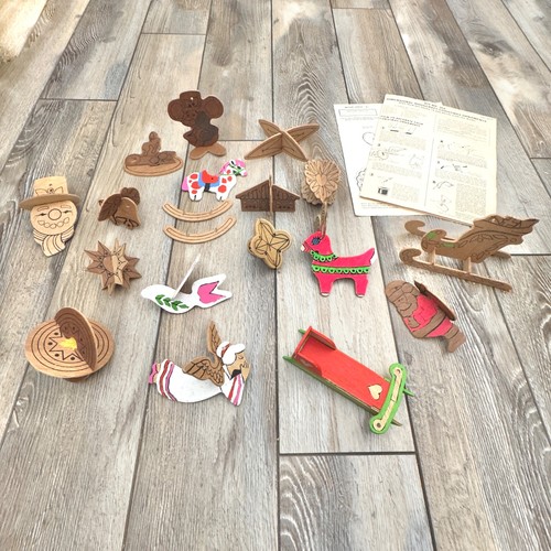 Vintage Arrow Christmas Wood Ornament Craft Kits Paint By Number Incomplete