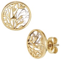 "Jobo\"39554\"Ohrstecker Rund 585 Gold Gelbgold WeißGold Bicolor 2 Diamanten Brilla"