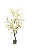 Artplants Deko KirschblüTenbaum Jankfun Mit BlüTen, Kunststamm, Weiß, 175Cm