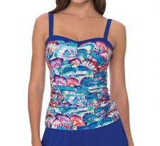 Profile By Gottex D-Cup Underwire Tankini Top Size 32D