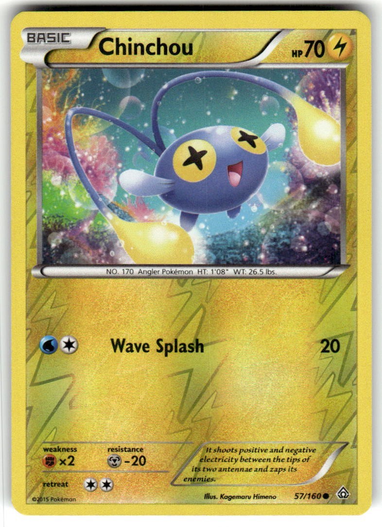 Chinchou 57/160 Reverse Holo | Primal Clash | Pokemon Card NM