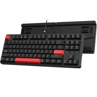 Custom Mechanical Gaming Keyboard, 87 Keys TKL, Gasket Mount, Red LED