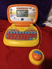 Vtech Tote & Go Laptop Web 1205 Orange Toy Computer WORKING Tested Fast Shipping