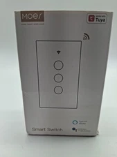 MOES WiFi 3 Way/Single Pole Smart Wall Light Switch with Alexa Google APP Remote