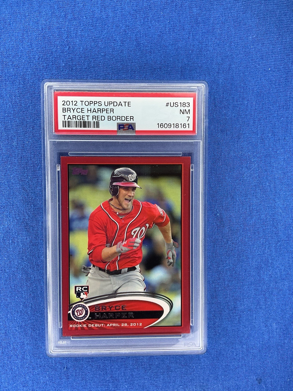 2012 Topps Update Target Red Border #US183 Bryce Harper RC Rookie PSA 7