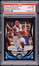 JAMEER NELSON 2004-05 Topps Chrome Black Refractor RC 261/500 PSA 10 Gem Mint