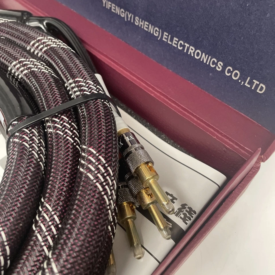 Cable Altavoz HIFI Yifeng yisheng NUEVO Audiófilo Qiuyeyuan Banana 2.5 M NUEVO Par Foto 3 de 4
