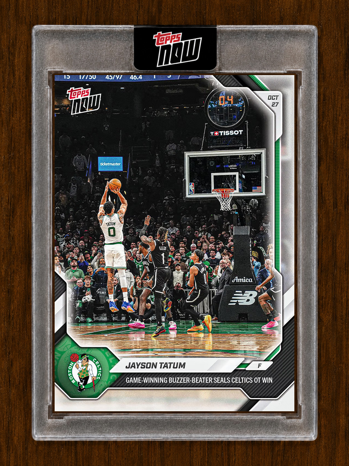 JAYSON TATUM GAME WINNING BUZZER BEATER! 2026 NBA Topps Now #37 Encased  PRESALE