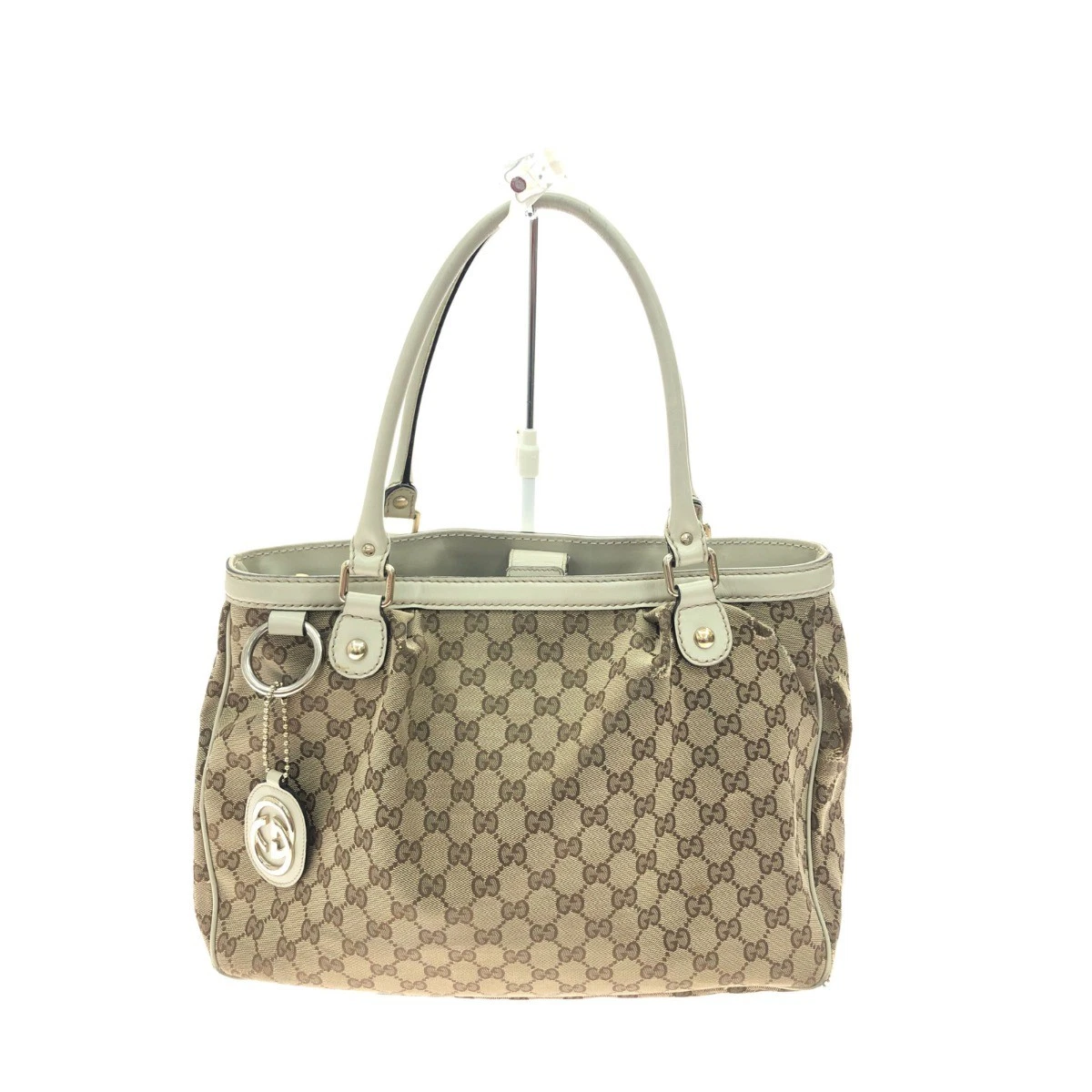 Sac fourre tout femme Gucci toile sookie épaule entrelacé G beige occasion