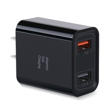 Quick Fast Charge 3.0 Wall Charger, 30W Dual Port USB Wall Plug 5V 2.4A High ...