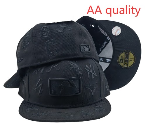 Casquette ajustée neuve MLB Teams Patch Logos All-Over noir/blanc 59FlFTY - 5950 chapeau - Photo 16/16