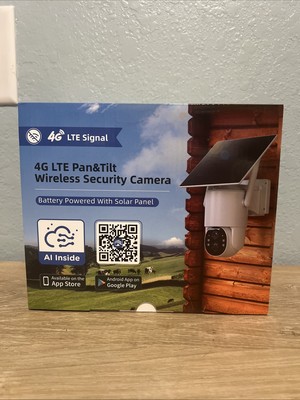 4G LTE Cellular Security Camera, No WiFi Solar Powered Camera includes SIM Card
