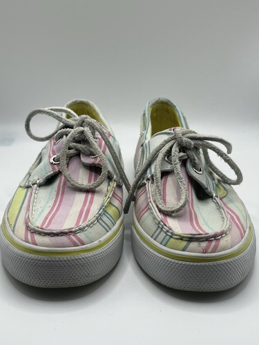 Sperry Slip On Top Sider Pastel Striped Women’s Shoes Size 6.5 M - Picture 3 of 5