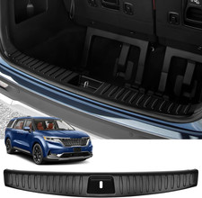 Kia Carnival 2022-2026 Rear Bumper Protector - ABS Black Trunk Guard Accessory