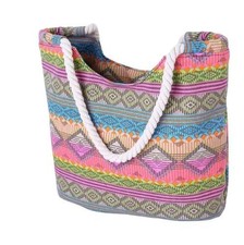 Canvas Summer Beach Tote Shoulder Shopping Travel Bag for Women Girls Ladies