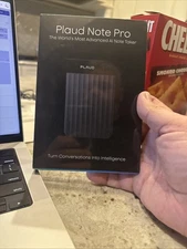PLAUD Note Pro LLM  AI Note Taker transcription in 112 languages BLK/SLV In Hand
