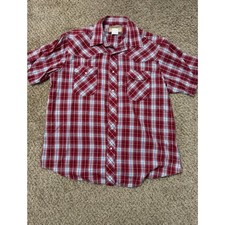 Vintage 90s Wrangle Plaid Button Up XL