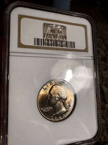 🔥1980 P WASHINGTON QUARTER MS 66 NGC 25C🔥