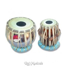 T-02 Tabla Set Steel Dugga Sheesham Dayan with Ring Set Tuning Hammer India