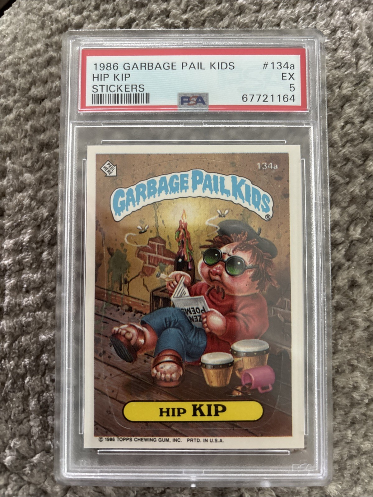 1986 Topps GARBAGE PAIL KIDS STICKERS #134A Hip Kip front