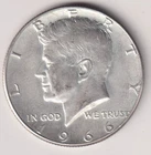 1966 P KENNEDY HALF DOLLAR .50¢ PHILADELPHIA MINT 40% SILVER COIN UNITED STATES