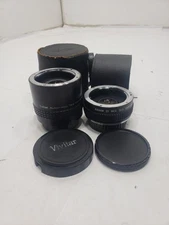 Lot Of 2 Vivitar 3X-22 & Rokinon 2X Automatic Tele Converters Pre Owned