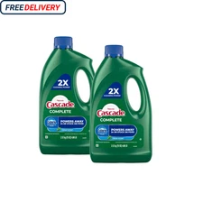 2-Pack Dishwasher Gel Detergent, Cascade Complete with Dawn 75 Oz, Fresh Scent