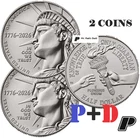 (2 Coins) 1776-2026 P&D SemiQ Half Dollars 50 Cent HQ from BU Rolls PRESALE