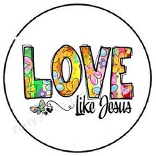 LOVE LIKE JESUS RELIGIOUS ENVELOPE SEALS LABELS STICKERS PARTY FAVORS