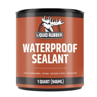 Liquid Rubber Waterproof Sealant 1 Quart Black DIY Leak Repair for Roof & Gutter
