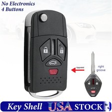 Replacement For 2007 - 2012 Mitsubishi Eclipse Galant Lancer Flip Key Fob Shell Replacement For 2007 - 2012 Mitsubishi Eclipse Galant Lancer Flip Key Fob Shell