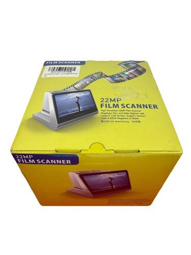 22MP Film & Slide Scanner 5" LCD Convert Color B&W Negatives 16GB Memory NEW - Picture 3 of 5