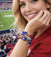 2026 World Cup USA Soccer Bracelets for Women Men, Stackable Soccer
