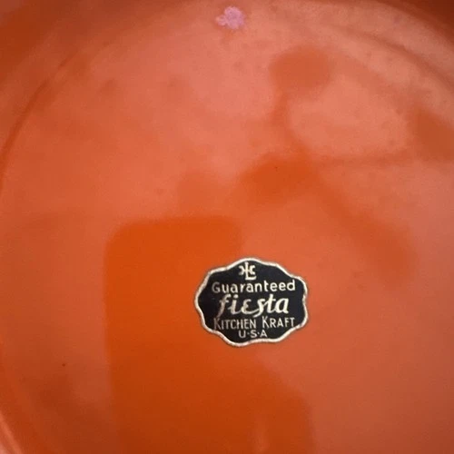 Vintage Fiestaware/Kitchen Kraft Red10” Pie Plate HLC Fiesta USA WV 1940’s @