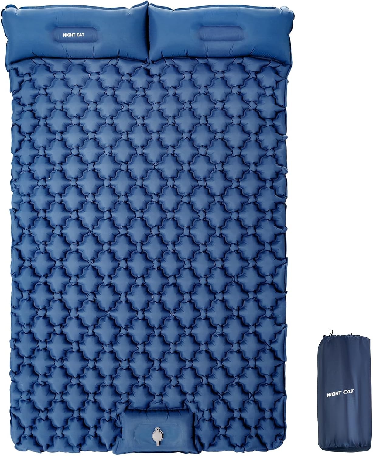 Almohadillas inflables para dormir para gato nocturno alfombra cama con almohadilla doble, azul cielo