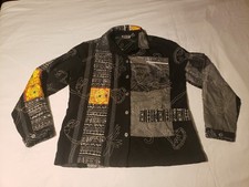 Chicos Shirt Jacket Sz 2 L Artsy Patchwork