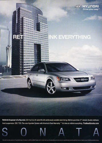 2006 Hyundai Sonata - Rethink - Classic Vintage Advertisement Ad D62