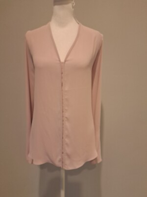 NWT WHBM Size L/12/14  Pleated Cuff Low/High Blouse Top Tunic Orig Price $94
