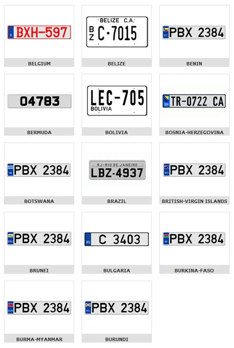 1:10 Scale RC CAR International Mini Plastic Number License Plates Pair Touring - Image 4 of 4