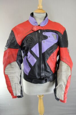 HEIN GERICKE PRO SPORTS LEATHER BIKER JACKET WITH REMOVABLE PROTECTORS 40 INCH