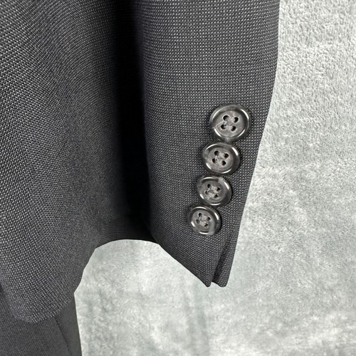 burberrys suit blazer mens dark charcoal gray (44 measured) - Picture 3 of 16